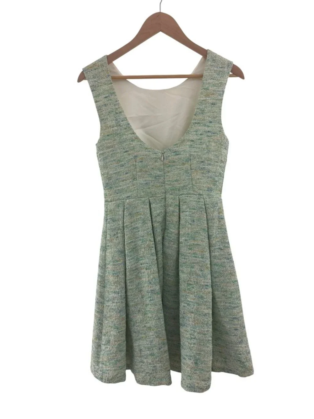 Anthropologie Paper Crown Fit & Flare Shimmer Tweed Sleeveless Dress Size S